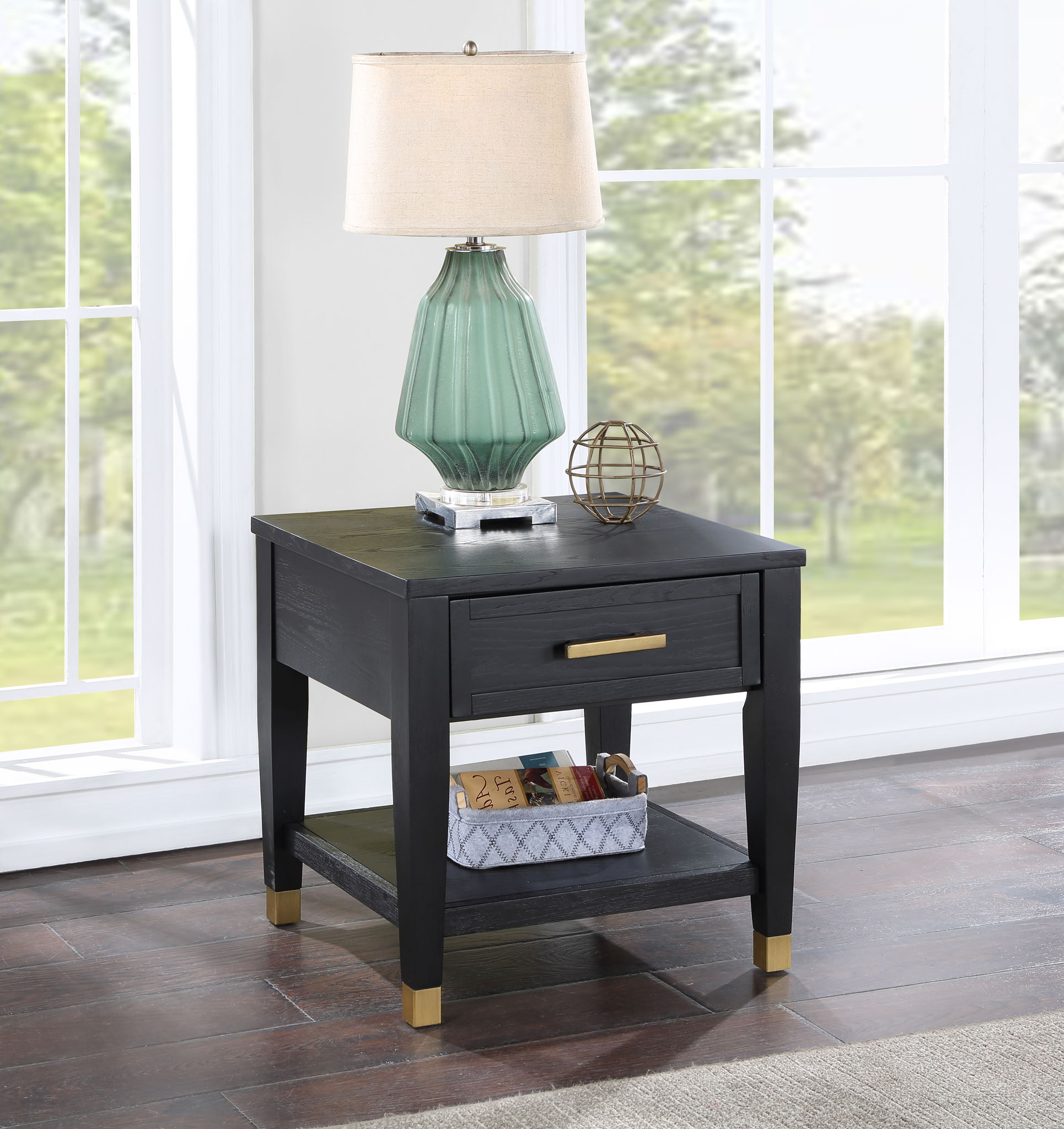 Yves - End Table - Black - Hornell Furniture Outlet