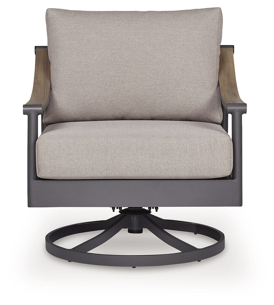 Ocean Beach - Swivel Lounge With Cushion - Gray - Hornell Furniture Outlet