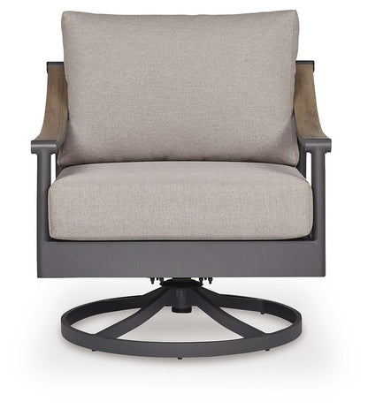 Ocean Beach - Swivel Lounge With Cushion - Gray - Hornell Furniture Outlet