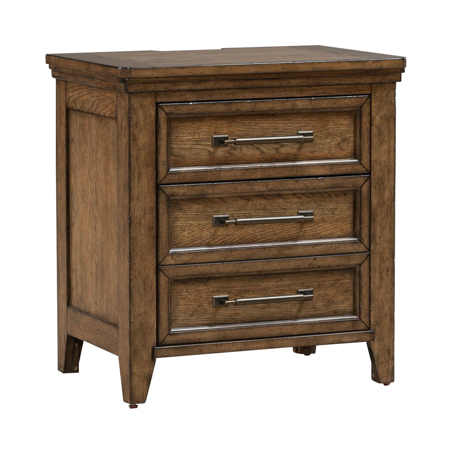 Carolina Park - Nightstand With Charging Station - Brown - Hornell Furniture Outlet