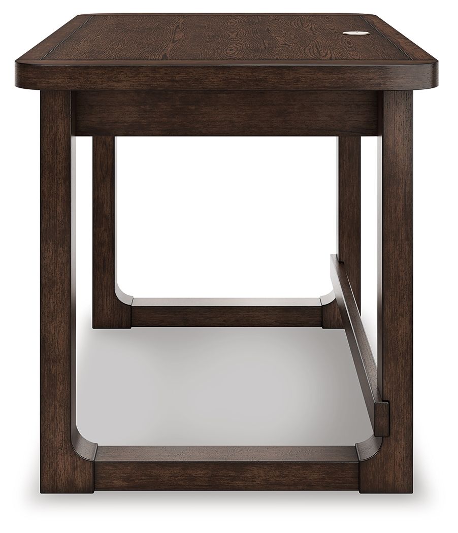 Breckington - Dark Brown - Home Office Desk - Hornell Furniture Outlet