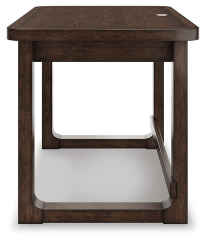 Breckington - Dark Brown - Home Office Desk - Hornell Furniture Outlet