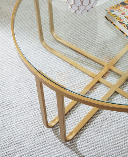 Milloton - Gold - Occasional Table Set (Set of 3) - Hornell Furniture Outlet