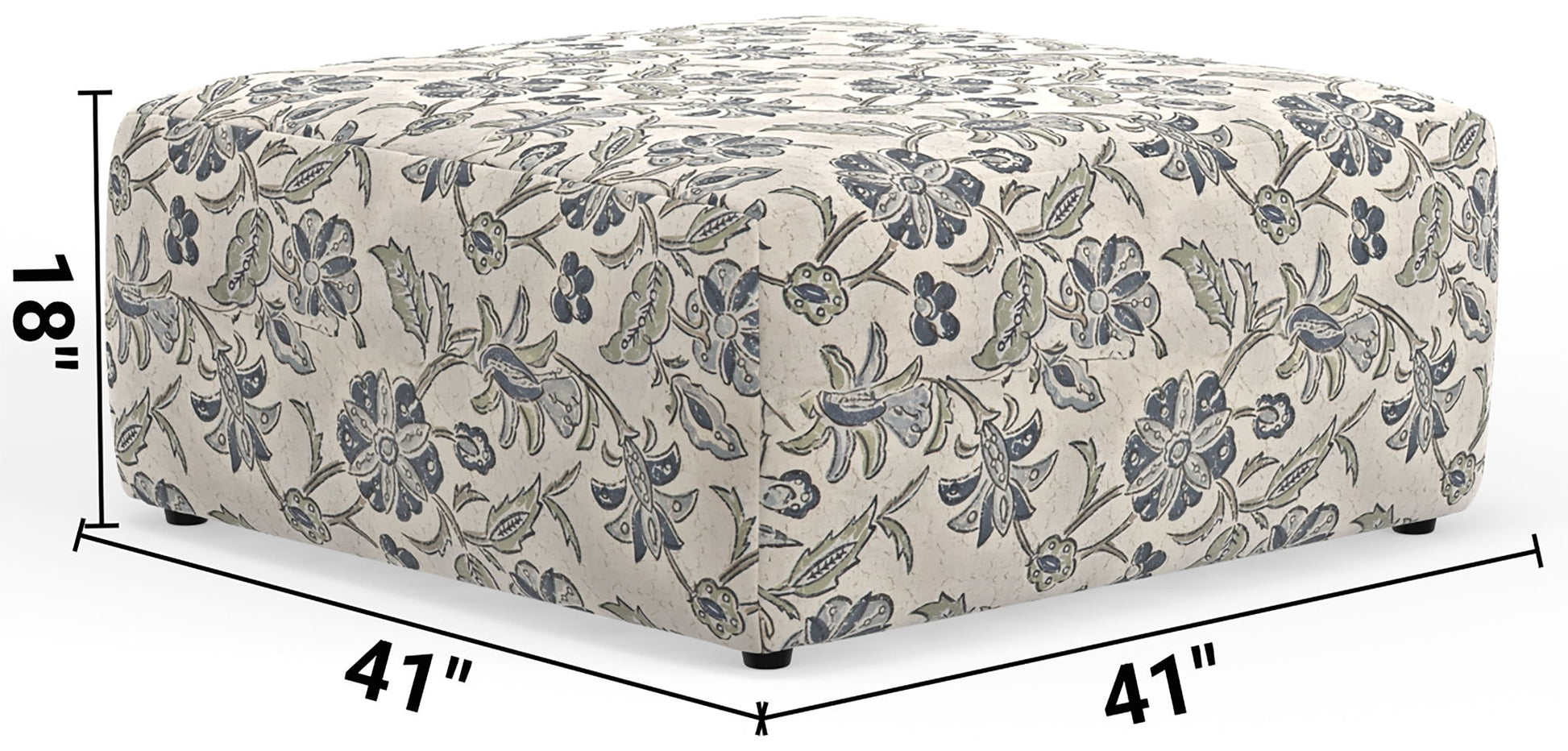 Stockbridge - Cocktail Ottoman - Denim - Hornell Furniture Outlet