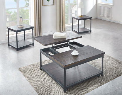 Prescott - 3 Piece Table Set - Brown - Hornell Furniture Outlet