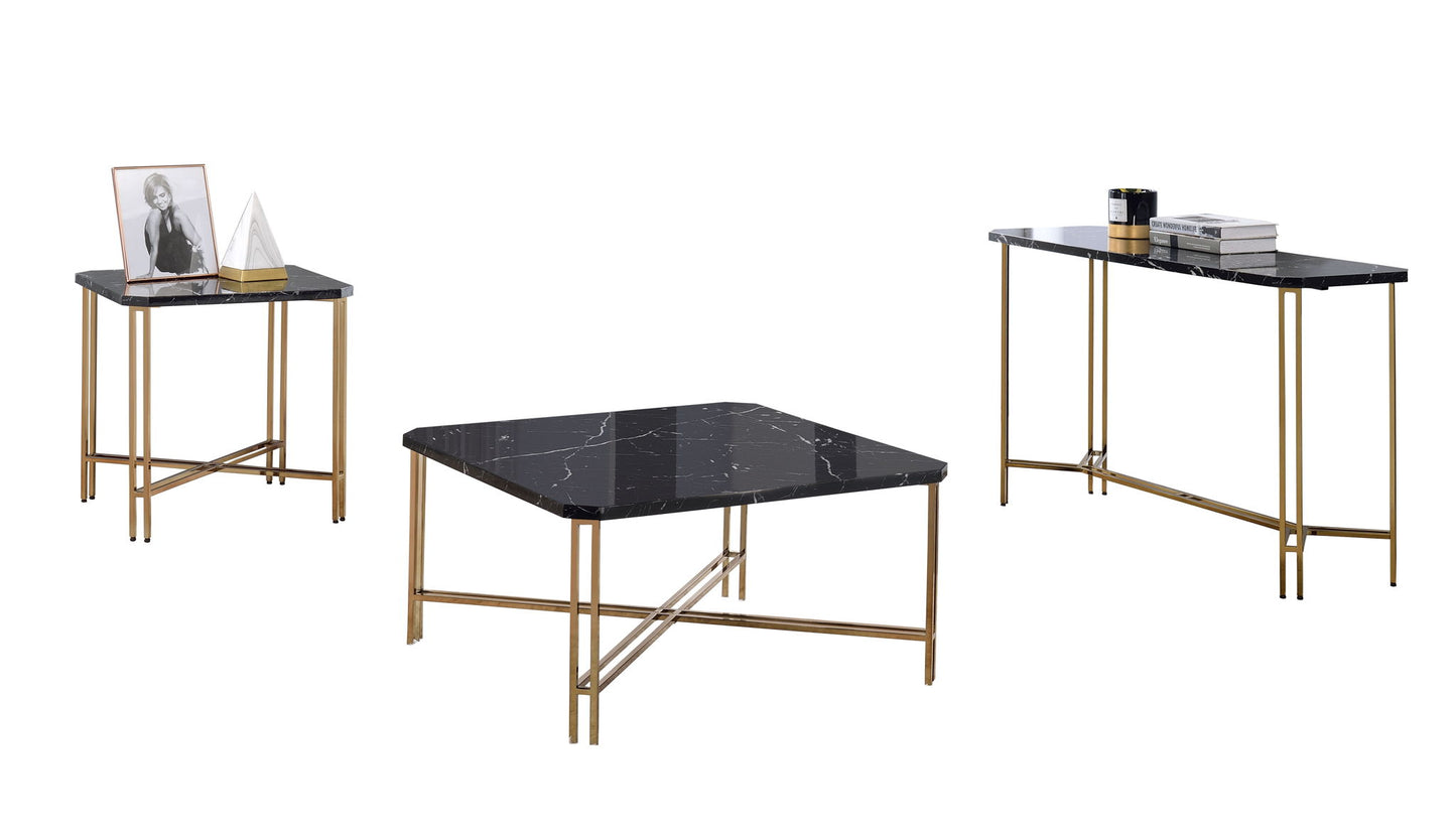 Daxton - 3 Piece Occasional Table Set - Black - Hornell Furniture Outlet