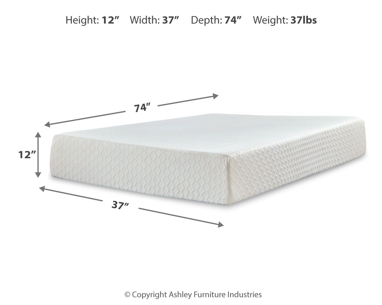 Chime 12 Inch Memory Foam - Ultra Plush Memory Foam Mattress - Hornell Furniture Outlet