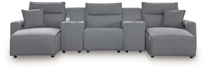 ModMax II - Salt And Pepper - Reclining Sectional - Hornell Furniture Outlet