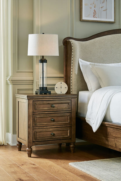 Sturlayne - Brown - Three Drawer Night Stand - Hornell Furniture Outlet
