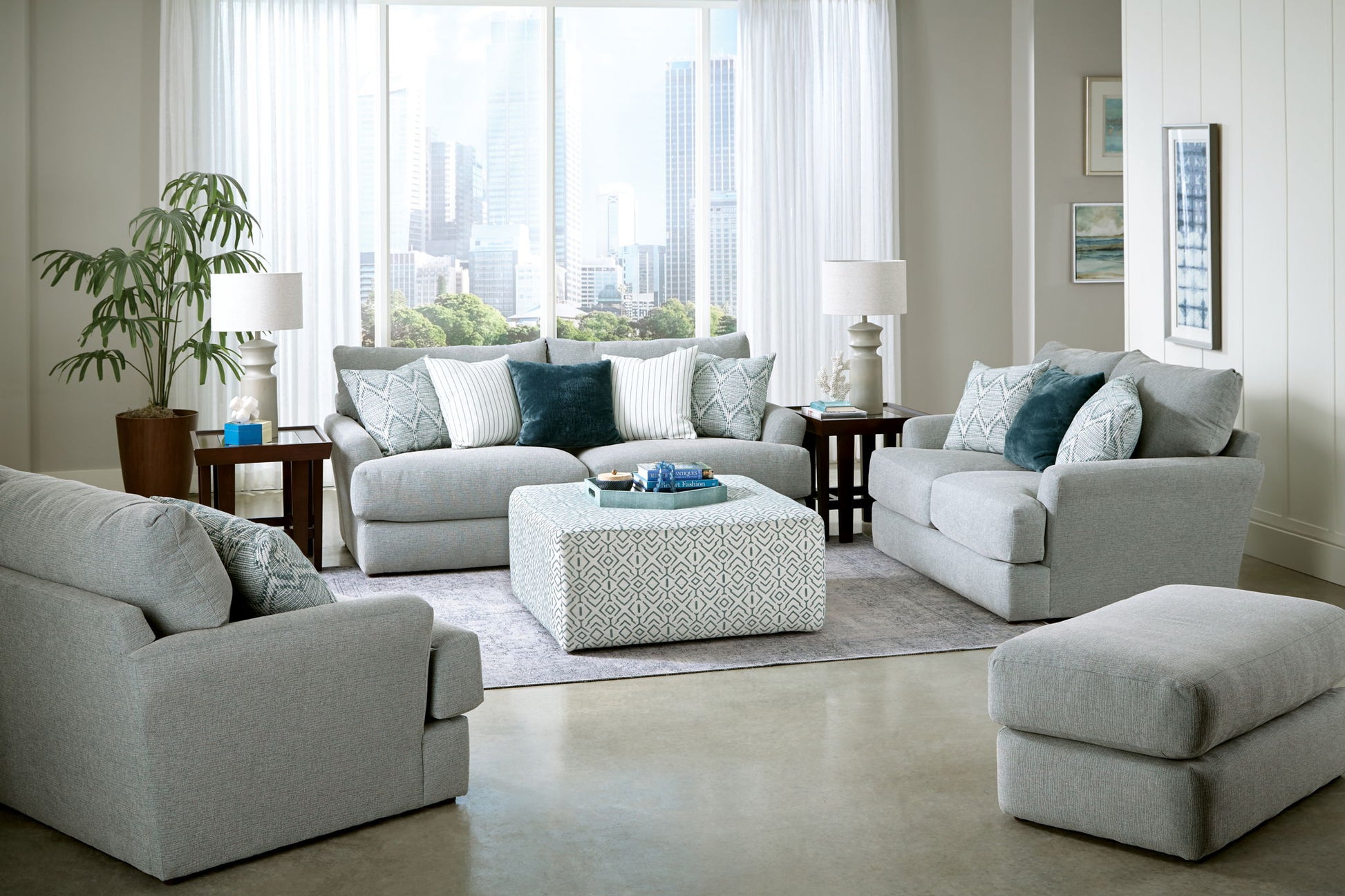 Howell - Cocktail Ottoman - Hornell Furniture Outlet