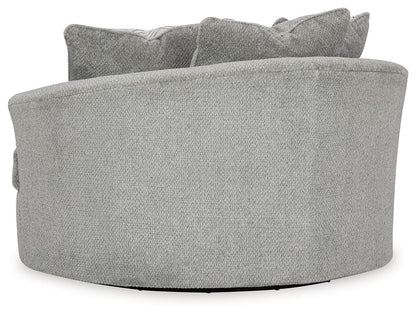 Casselbury - Cement - Oversized Swivel Accent Chair - Hornell Furniture Outlet