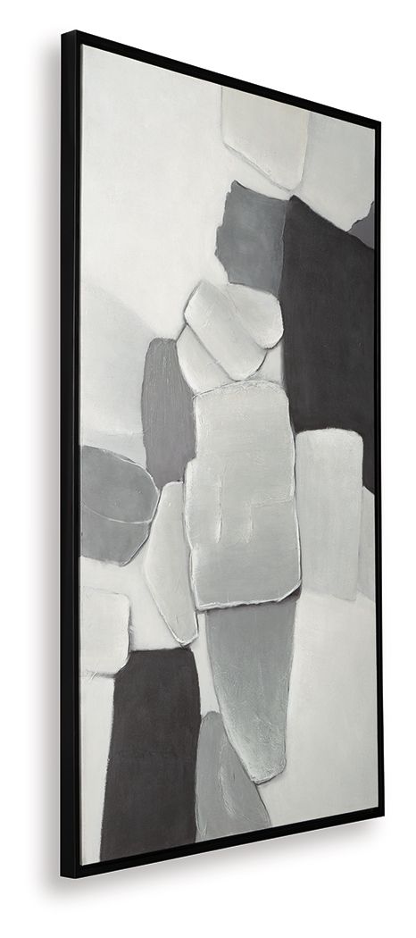 Adilson - White / Gray / Black - Wall Art - Hornell Furniture Outlet