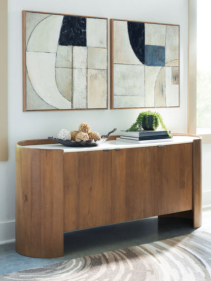 Fitzroy - Brown / White - Accent Cabinet - Hornell Furniture Outlet