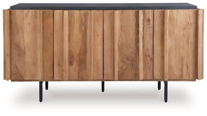 Quintavious - Brown / Charcoal - Accent Cabinet - Hornell Furniture Outlet