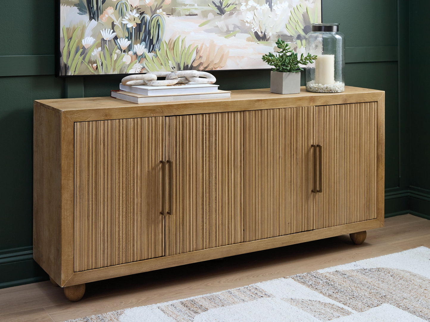 Niam - Light Antique Beige - Accent Cabinet - Hornell Furniture Outlet