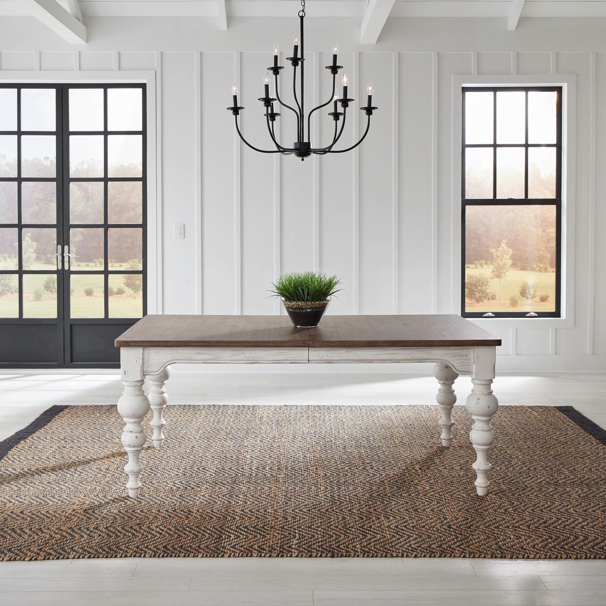 River Place - Rectangular Leg Table - White - Hornell Furniture Outlet