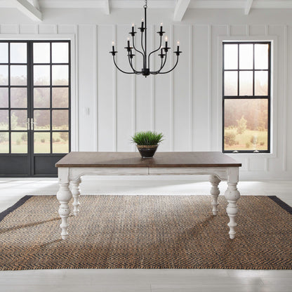 River Place - Rectangular Leg Table - White - Hornell Furniture Outlet
