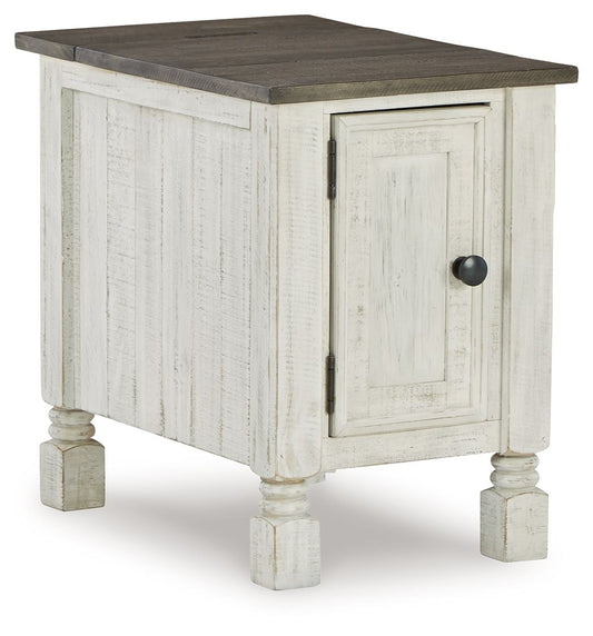 Havalance - Chair Side End Table - White / Gray - Hornell Furniture Outlet