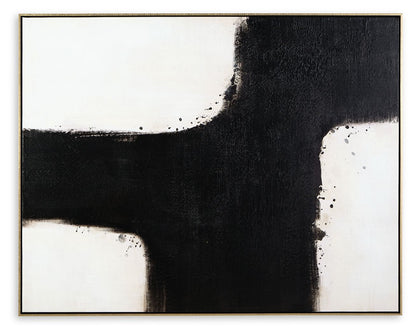 Reighlea - Black / White - Wall Art - Hornell Furniture Outlet