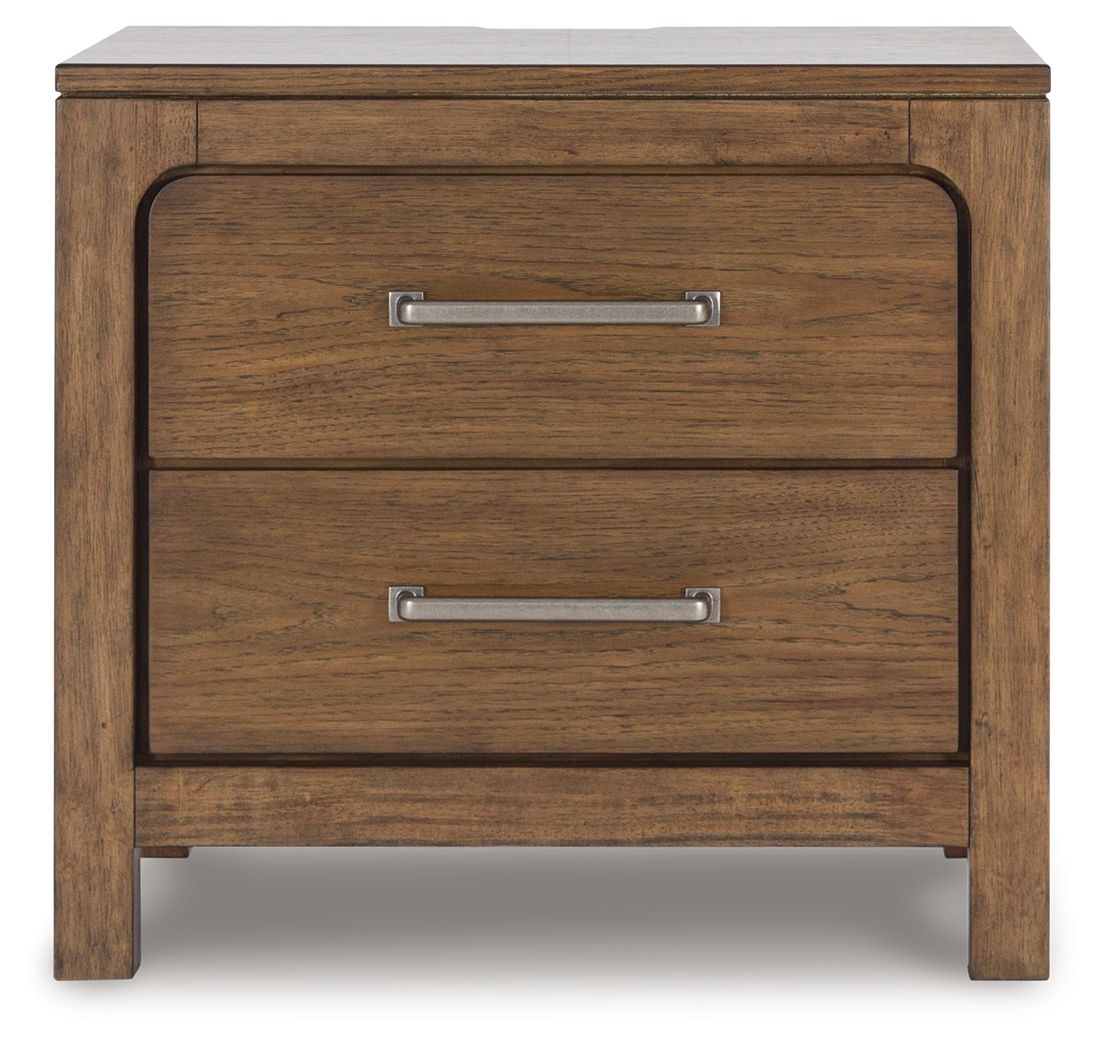 Cabalynn - Light Brown - Two Drawer Night Stand - Hornell Furniture Outlet