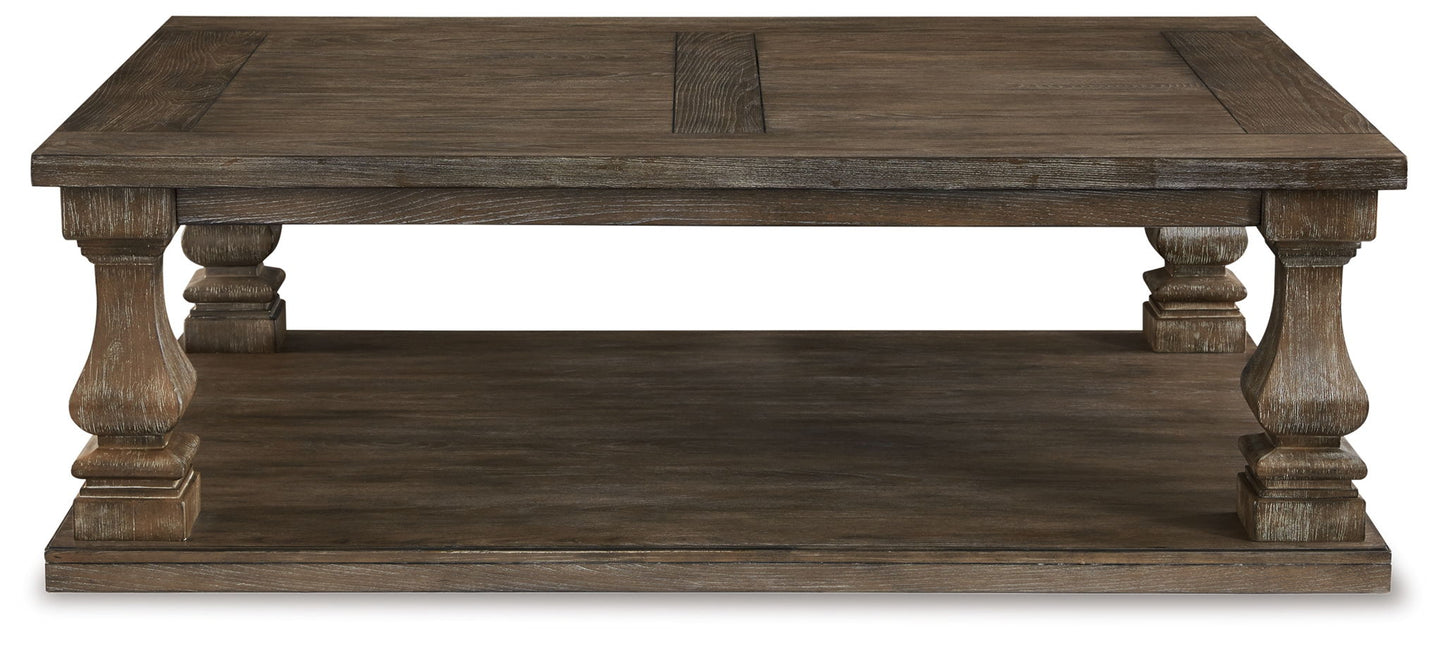 Johnelle - Rectangular Cocktail Table - Gray - Hornell Furniture Outlet