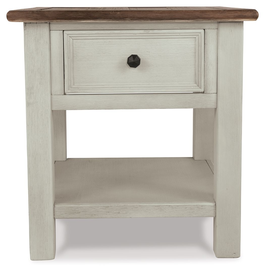Bolanburg - White / Brown / Beige - Rectangular End Table - Hornell Furniture Outlet