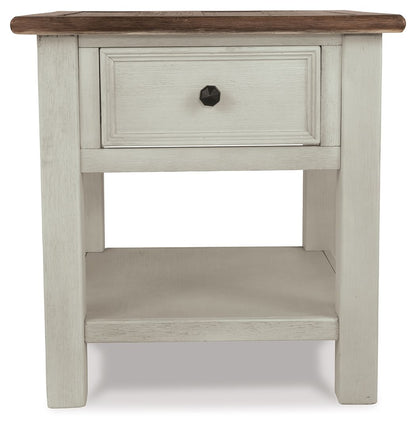 Bolanburg - White / Brown / Beige - Rectangular End Table - Hornell Furniture Outlet