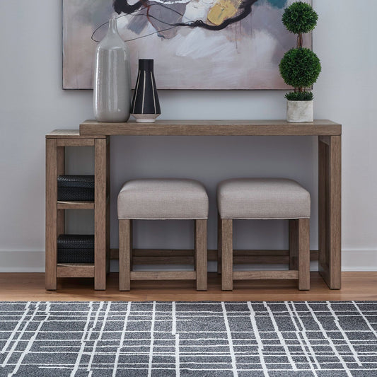 Corso - 3 Piece Console Set - Brown - Hornell Furniture Outlet