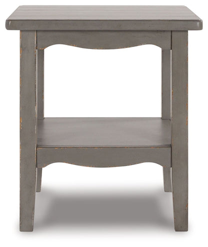 Charina - Antique Gray - Square End Table - Hornell Furniture Outlet