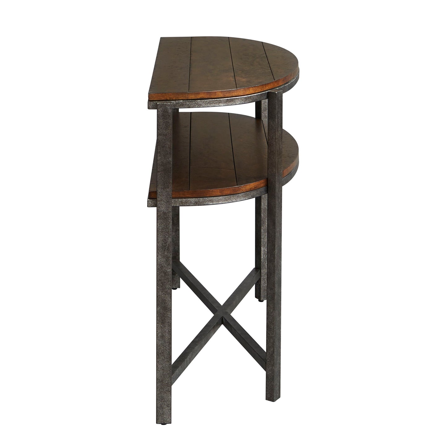 Breckinridge - Demilune Sofa Table - Dark Brown - Hornell Furniture Outlet