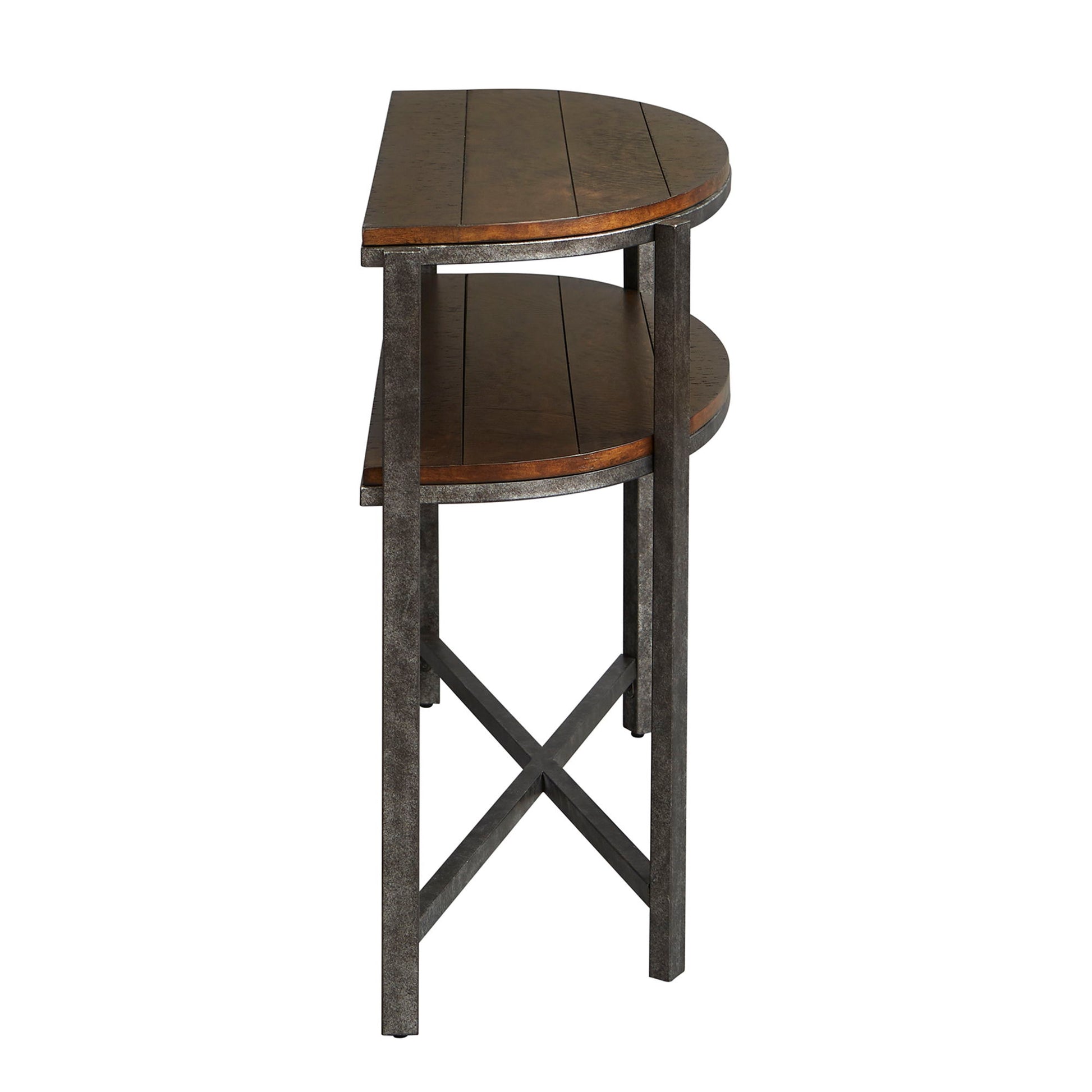 Breckinridge - Demilune Sofa Table - Dark Brown - Hornell Furniture Outlet