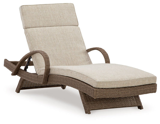Beachcroft - Beige - Chaise Lounge With Cushion - Hornell Furniture Outlet