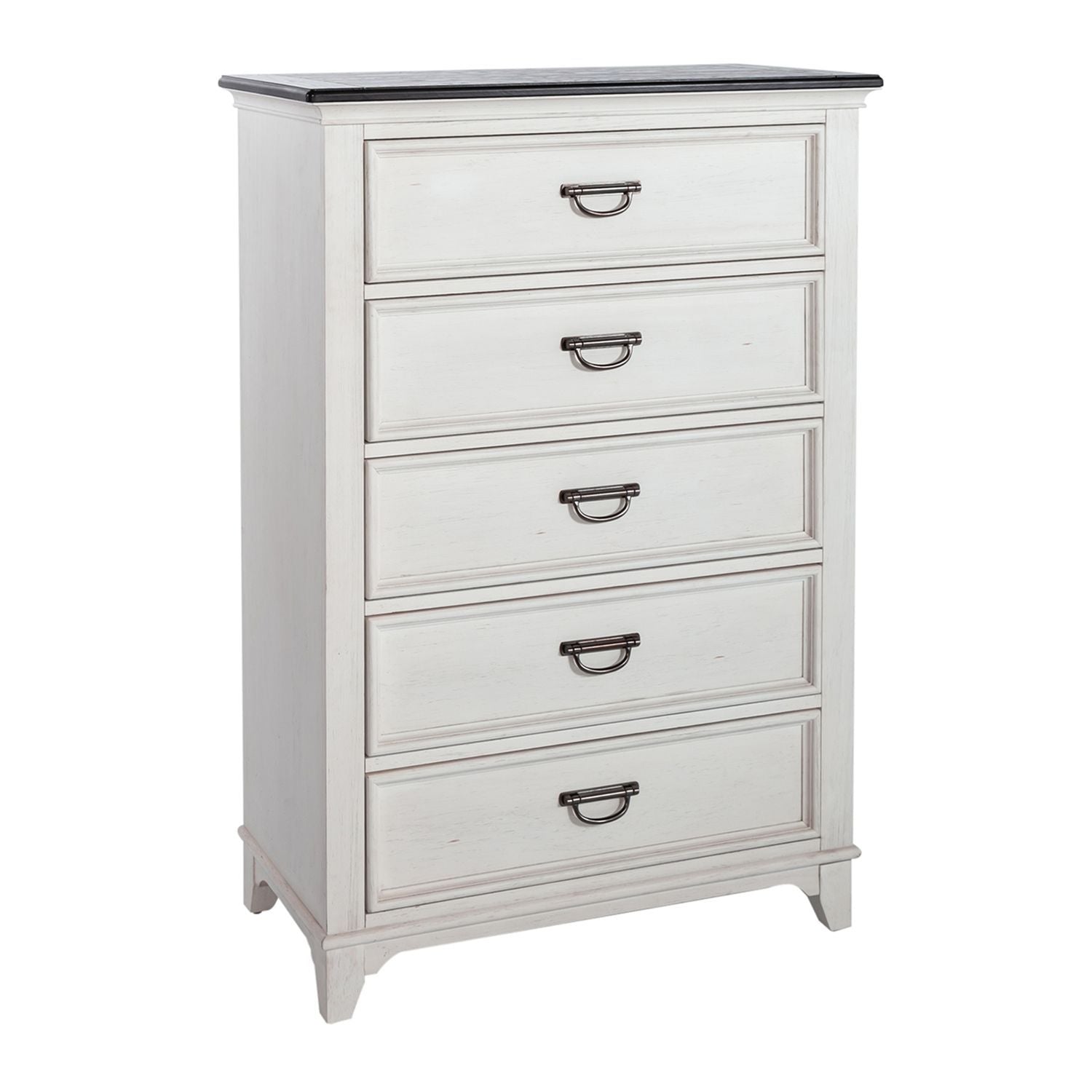Allyson Park - 5 Drawer Chest - White - Hornell Furniture Outlet