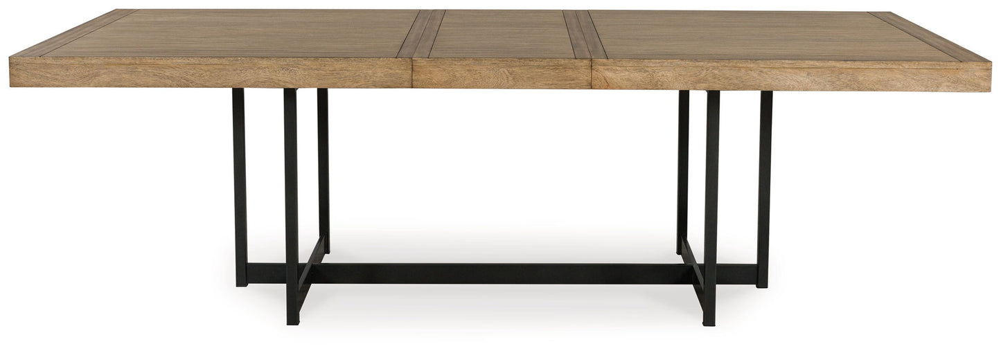 Tomtyn - Light Brown - Rectangular Dining Room Extension Table - Hornell Furniture Outlet