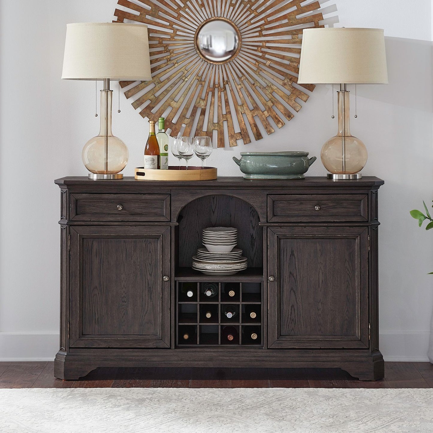 Grant Park - Wine Buffet - Brown - Hornell Furniture Outlet