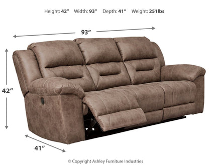 Stoneland - Power Reclining Sofa - Hornell Furniture Outlet