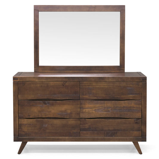 Pasco - Dresser And Mirror - Brown - Hornell Furniture Outlet