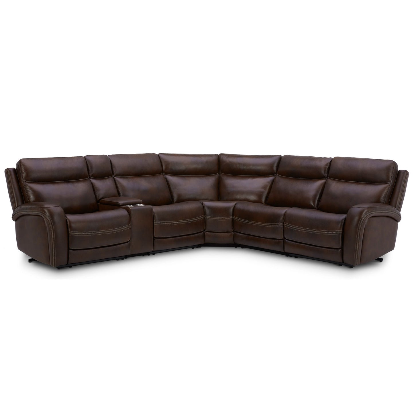 Blair - 6 Piece Sectional - Cognac - Hornell Furniture Outlet