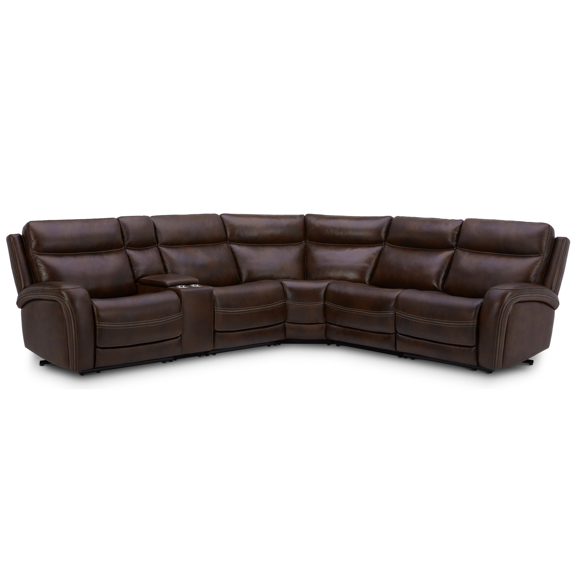 Blair - 6 Piece Sectional - Cognac - Hornell Furniture Outlet