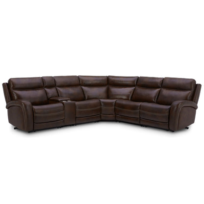 Blair - 6 Piece Sectional - Cognac - Hornell Furniture Outlet