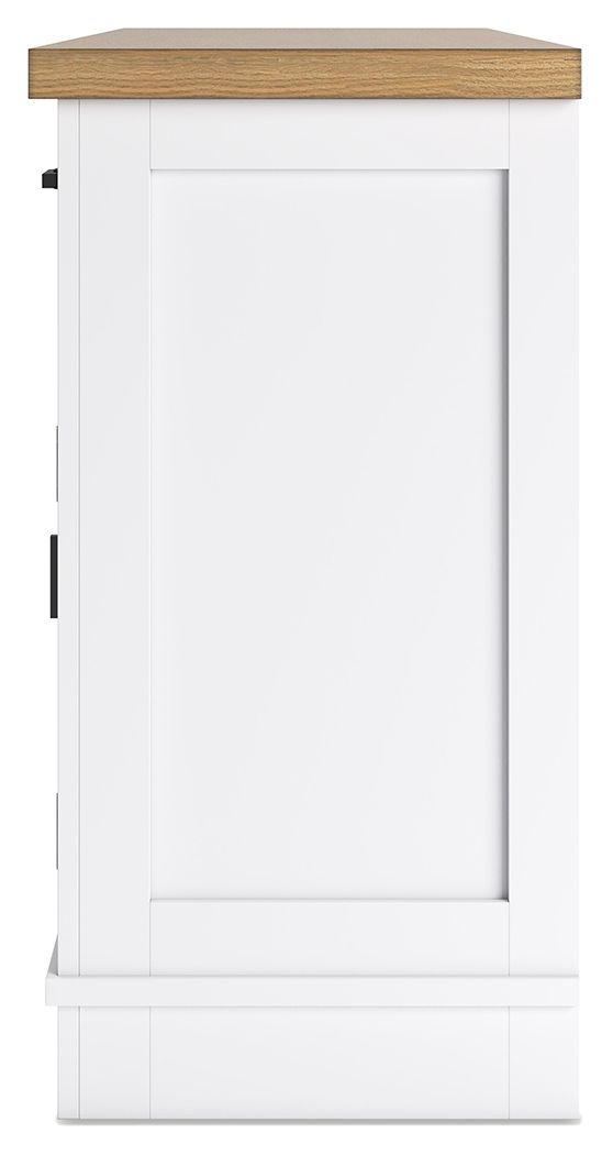 Ashbryn - White / Natural - Dining Room Server - Hornell Furniture Outlet