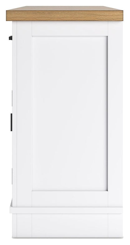 Ashbryn - White / Natural - Dining Room Server - Hornell Furniture Outlet