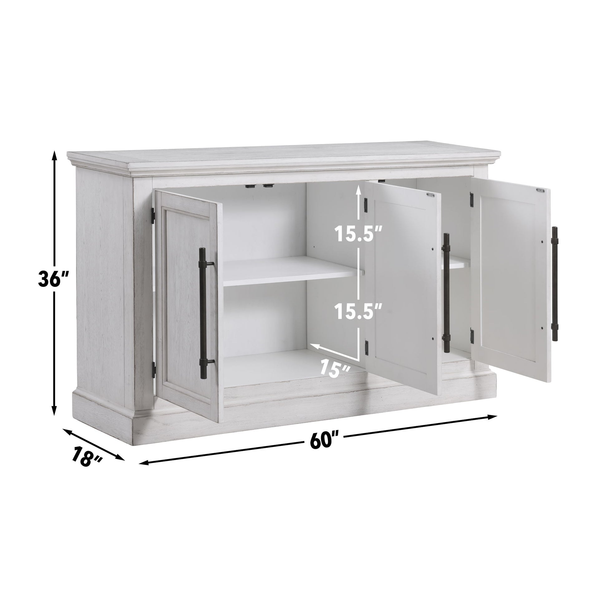 Warren - Server - White - Hornell Furniture Outlet
