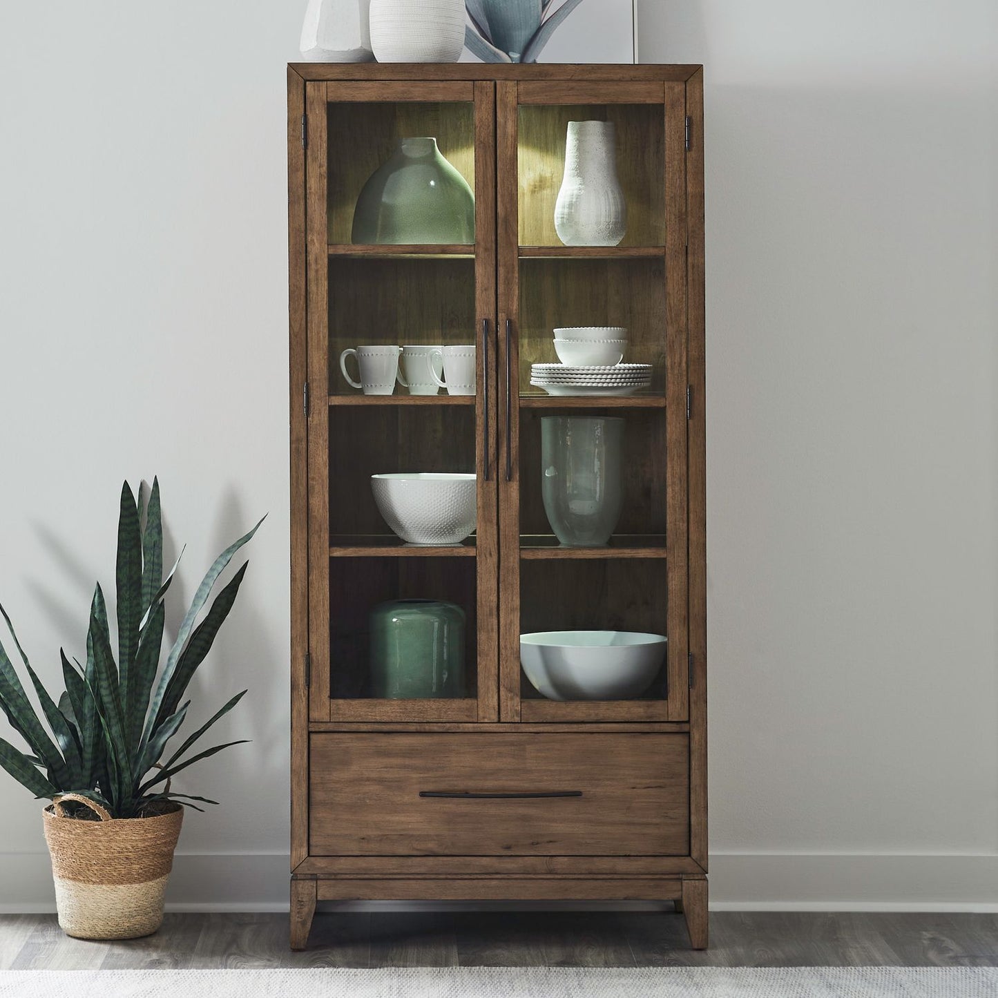 Shaker Lakes - Bunching Display Cabinet - Hornell Furniture Outlet