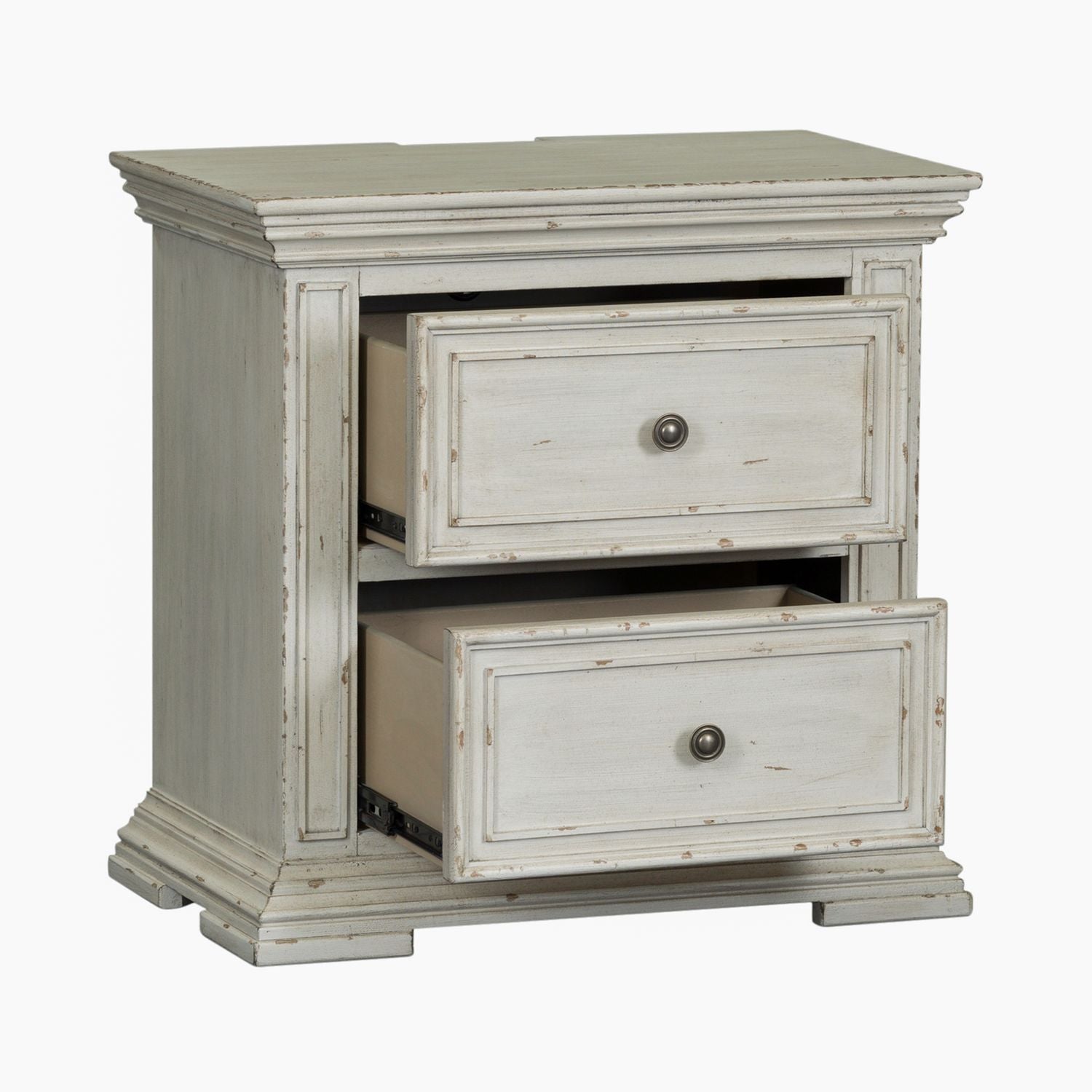 Big Valley - 2 Drawer Night Stand w/ Charging Station - Hornell Furniture Outlet