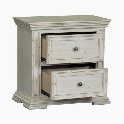 Big Valley - 2 Drawer Night Stand w/ Charging Station - Hornell Furniture Outlet