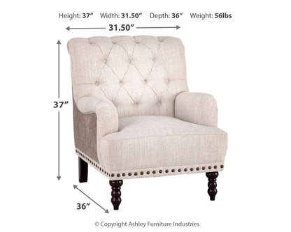 Tartonelle - Ivory / Taupe - Accent Chair - Hornell Furniture Outlet