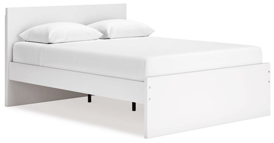 Onita - White - Queen Panel Platform Bed - Hornell Furniture Outlet