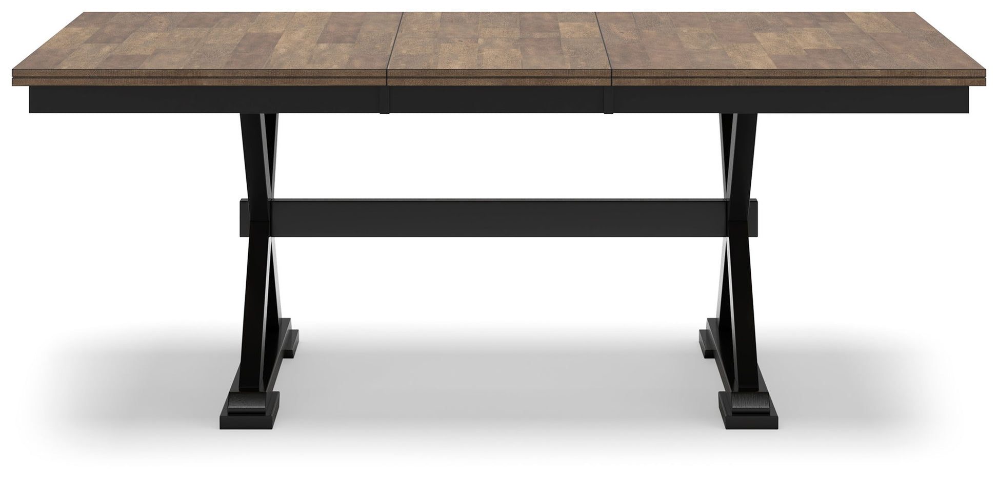 Wildenauer - Brown / Black - Rectangular Dining Extension Table - Hornell Furniture Outlet