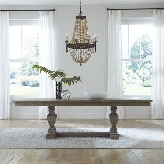 Westfield - Trestle Table - Dark Brown - Hornell Furniture Outlet